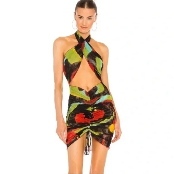 Kim Shui Green Swirl Wrap Dress - Picture 1 of 10